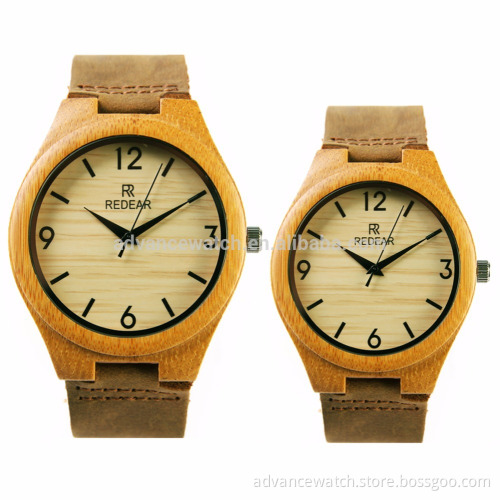 Fashion Bamboo watch with quartz movement